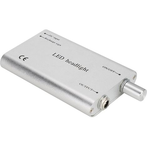 Loupe dentaire 3,5x réglable avec lampe frontale LED, prise US 110-240 V, couleur argent (1/5)