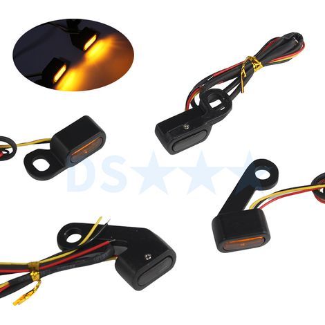 Clignotants de moto, mini-clignotants modifiés pour Harley-Davidson Softail Glide, feux de jour, clignotants de guidon (1/5)