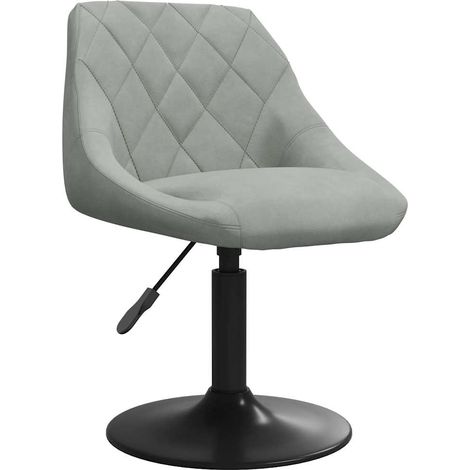 Chaise de salle à manger Chaise de cuisine Gris clair Velours (1/5)