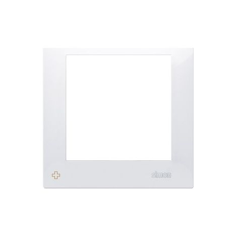 Marco premium de una sola unidad IP20 / IP44, blanco antibacteriano, SIMON54
