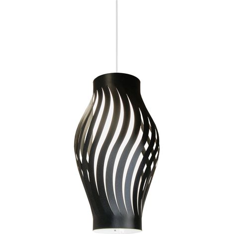 Sospensione Moderna Helios Polilux ® Nero 1 Luce E27 H61Cm (1/2)