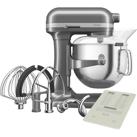 KitchenAid Artisan Medallion Silver 6.6L Bowl Lift Food Mixer With FREE Gift