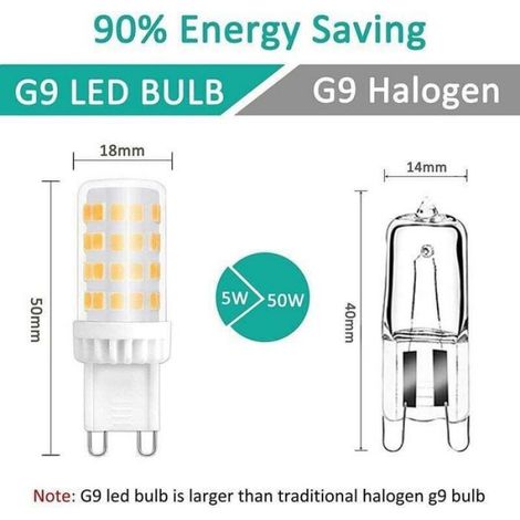 Ampoule Led G9 - 5 W - 450 Lm - 4000 K - Culot G9 - Pack De 10 (1/4)