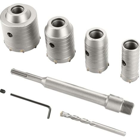 Kit de Scie Cloche à Béton, Forets de 30 40 50 65 mm pour Perceuses à Percussion SDS Plus, Forets Circulaires, de Scies Cloche pour Brique (1/5)