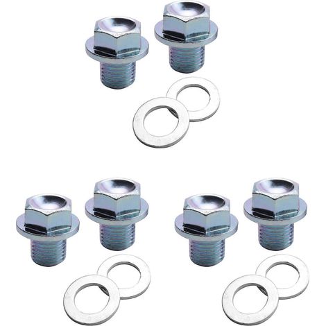 Lot de 6 bouchons de vidange d'huile avec rondelle, Acura Honda Accord Civic 90009-R70-A00 (1/5)
