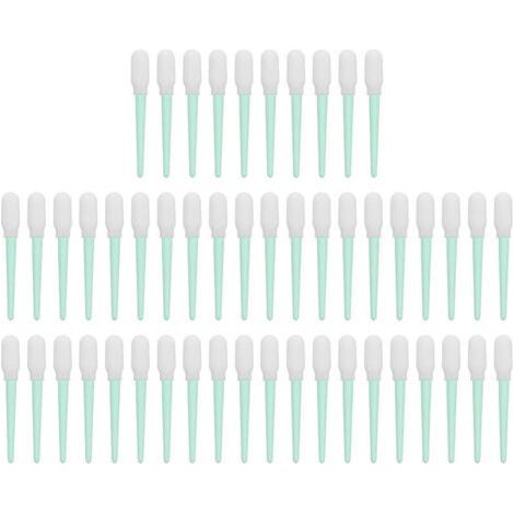 50 Pièces Bâtonnets Nettoyage Mousse Ronde Anti-Statique pour Imprimante, Objectif Appareil Photo, Kit Entretien Électronique (1/5)
