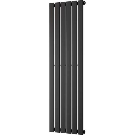 Typhoon - Black Designer Radiator H1400mm x W408mm Single Panel - Feet Included (1/4)
