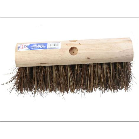 Faithfull 13-inch (325mm) Stiff Bassine and Cane Saddleback Broom Head for Heavy-Duty Cleaning (1/3)