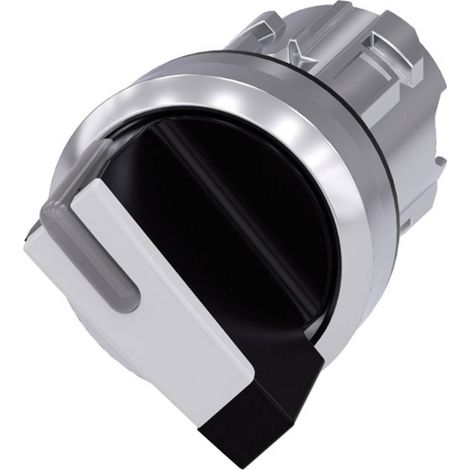 Interruttore a 2 posizioni 22 mm nero/bianco non ritorno O-I possibile retroilluminazione metallo IP69k sirius ACT 3SU1052-2BF60-0AA0 (1/4)