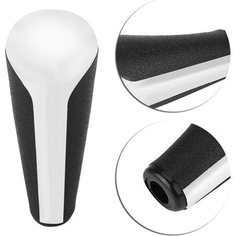 Pommeau de levier de vitesses automatique pour voiture Peugeot 206 207 307 308 408 508 2008 301, plastique ABS noir argenté, 110 mm, trou 12 mm, neuf 1 pièce (1/5)