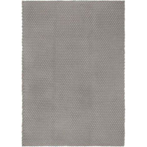 Tapis de salon Style Moderne Tapis de sol - Tapis rectangulaire Gris 160x230 cm Coton BV560525 - BonneVie (1/5)