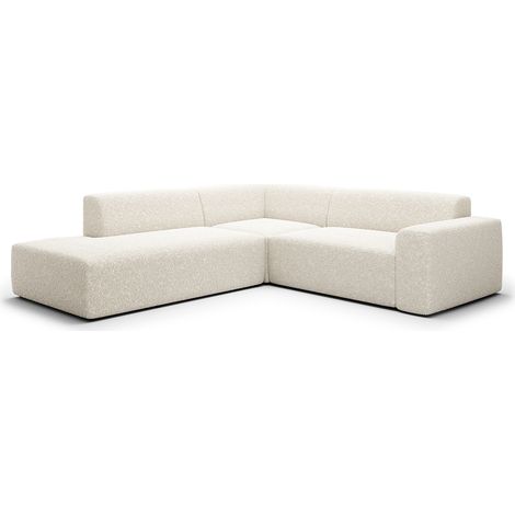 Canapé d'angle gauche 5 places coffre Torino Beige