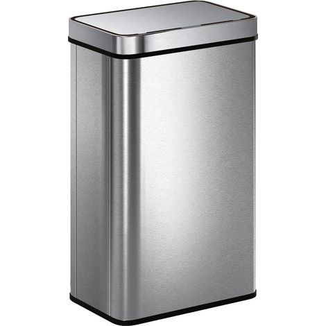 60-Liter-Edelstahl-Abfalleimer mit Sensor und automatischem Deckel