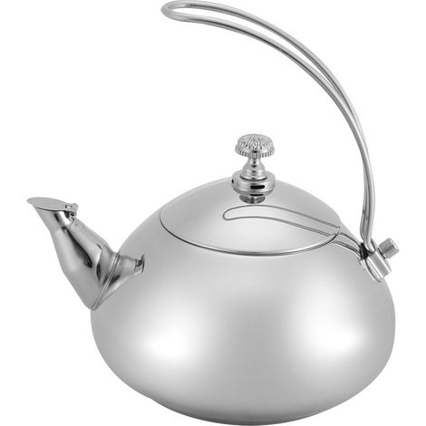 théière, 1.5L, acier inoxydable, avec poignée amovible, argent, 10x14cm, polyvalent et pratique, pour un usage quotidien (1/5)