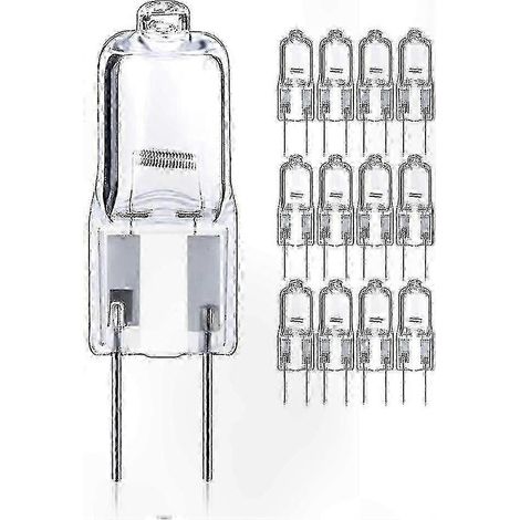 Ampoule halogène 12V 50W, culot G6.35 T4, 820 lumens, variateur compatible, pack de 12, éclairage bipin efficace. (1/5)