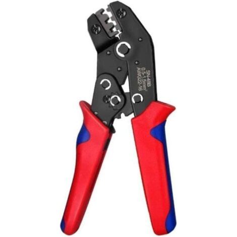 Pince a Sertir Cosse Electrique, Pinces à Sertir avec Poignée Ergonomique Disponible pour les Connecteurs de Fils électriques SN-48B (1/5)