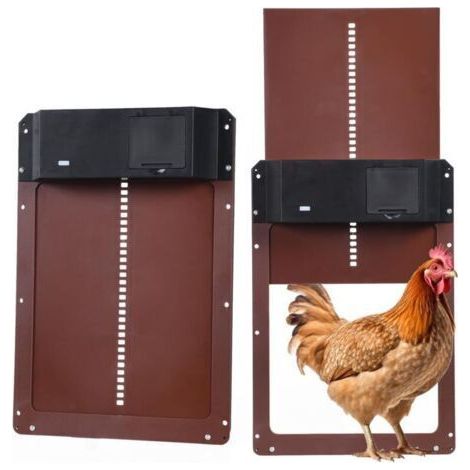 Automatic Chicken Coop Door Kit, Other Battery Powered Automatic Chicken Coop Door with Timer and Light Sensor, Chicken Coop Accessories (1/5)