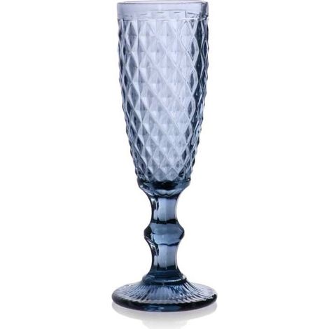 CALICE FLUTE DIAMANTE DA 140 CC IN COLORE BLU (1/2)