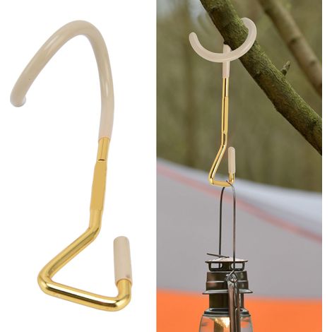 Crochet pour bâche extérieure, support de lampe de camping portable, crochet de camping à une tête, support pour lampe à gaz/lampe à pétrole, pied de lampe de tente, support de lampe de 33 mm. (1/5)