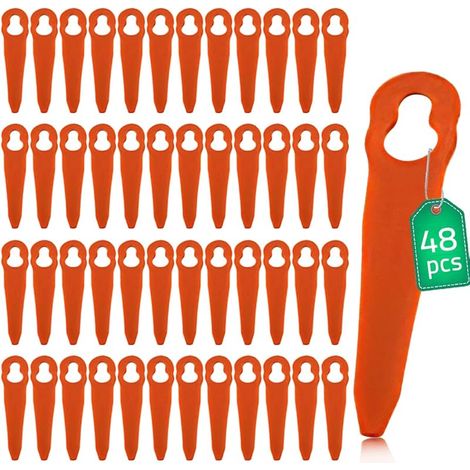 Lot de 48 Lames de Rechange en Plastique pour Tondeuse pour Stihl Polucut 2-2 Polycut 3-2 Trimmer de pelouse FSA 45 FSA 57 FSE 52,Remplace OEM 4008 007 1000