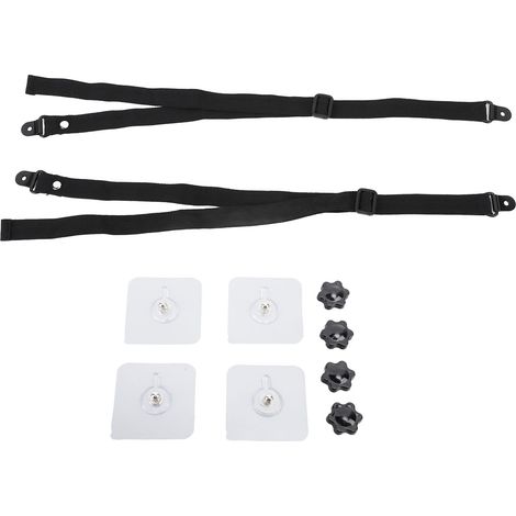 Sangles de sécurité TV réglables, 2 pièces, ancres adhésives anti-basculement pour meubles, pour la protection des bébés, écrans plats, fixation au mur, support d'armoire, bureau (1/5)