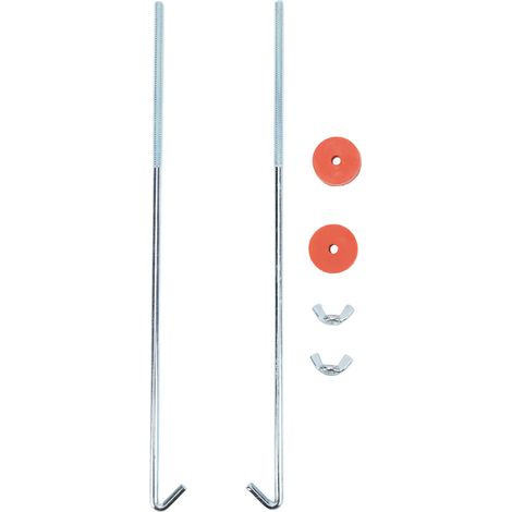 Boulons de fixation universels en J de 30,5 cm (12 pouces) pour batterie, avec rondelle et écrou papillon, pour voiture (1/5)