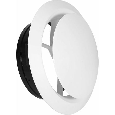 Grille De Sortie D Air - Grille Ronde Pour Ventilation Murale Ou Plafond - Diamètre 150 Mm - En Plastique Abs - Réglable