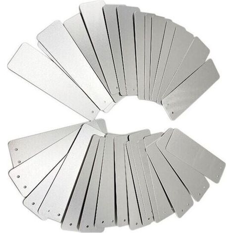 100 étiquettes en aluminium pour le jardinage - Rectangle, panneaux de signalisation pour l'extérieur, panneaux en métal, étiquettes pour les plantes de jardinage, panneaux de signalisation en alumini