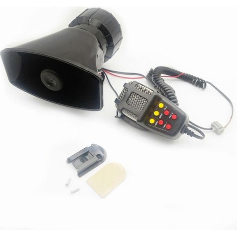 Sirène de voiture 2V 100W, alarme puissante, avertisseur sonore, mégaphone portatif, 7 tons, étanche, ouverture carrée