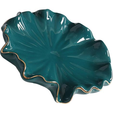 Porte-savon en céramique OUNONA, vert, unique et élégant, pour salle de bain douche.