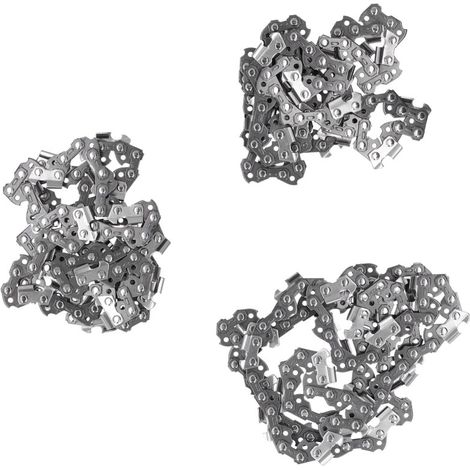 Beyamis Lot de 3 chaînes de tronçonneuse - Pas 3/8, 13mm, 16 pouces 56 maillons compatibles (1/5)