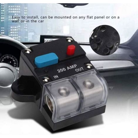 Disjoncteur Réarmable - 200 A - Pour Systèmes Audio Voiture Bateau Camion - 2 Pôles (1/5)