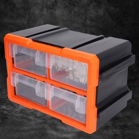 Boîte de rangement à 4 tiroirs Meike pour composants électroniques, boîte de rangement pour vis et pièces détachées, boîte de rangement à 4 tiroirs (1/5)
