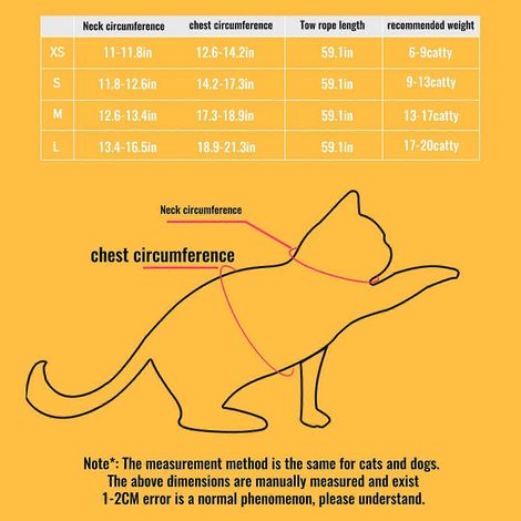 Ensemble harnais et laisse pour petits chiens et chats, gilet de dressage réfléchissant anti-traction - Taille M - orange (1/4)