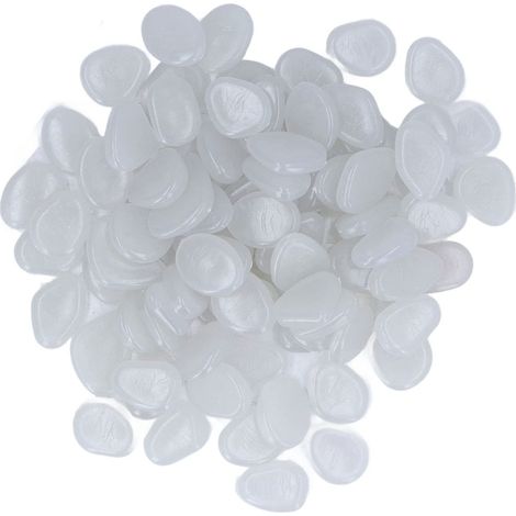 Lot pierres lumineuses fluorescents colorées – galets brillants – jardin sombre, allée, sentier – modèle 2