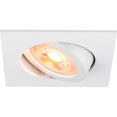 Spot encastré NEW TRIA® 68 int carré orientable blanc GU10 10W IP 20 - SLV - 1007371 (1/3)