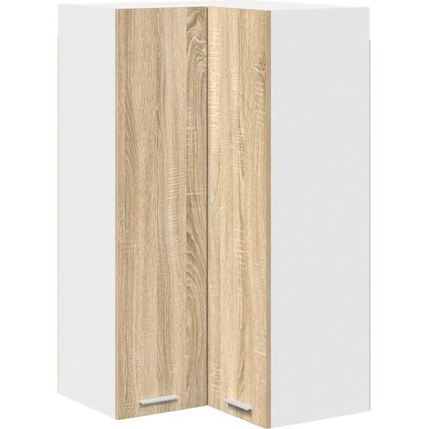 Armadio pensile moderno 57 x 57 x 100 cm con grande spazio di archiviazione design contemporaneo in legno ingegnerizzato bianco 020053411