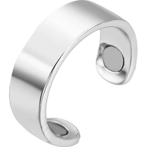Anello anti-russamento, regolabile, con terapia magnetica e 2 magneti in argento. (1/2)