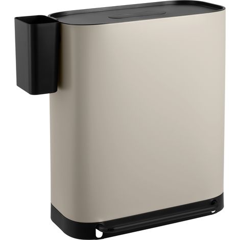 SVITA MLT2X30 poubelle poubelle à pédale 60l 2 compartiments avec couvercle taupe (1/5)