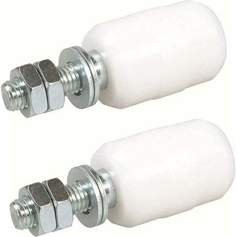 Olive De Guidage Supérieure Nylon, 2 Unitésrouleaux pour Porte Coulissante, Fixation avec Tige Filetée, Olive ou Galet de Guidage pour Portail Coulissant ou Autres Applications (40 x 60MM) (1/5)