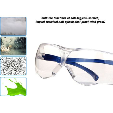 Ortviai Lunettes de Sécurité 3M 10434 en Polycarbonate Transparentes Anti-buée et Résistantes aux Chocs