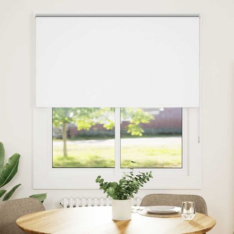 Maison Exclusive - Estor Enrollable Opaco blanco 135x130 cm Tela