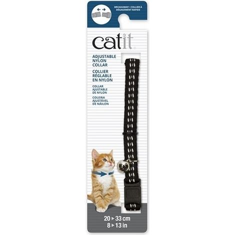 CATIT COLLAR Breakay riflettente, nero