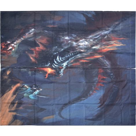 Rideau en Polyester Impression Numérique 3D Motif Monstre pour Fenêtre Balcon Terrasse 170x200 cm