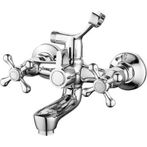 RUBINETTO MISCELATORE PER VASCA DA BAGNO CROMATO ATTACCO DOCCIA - 52349A