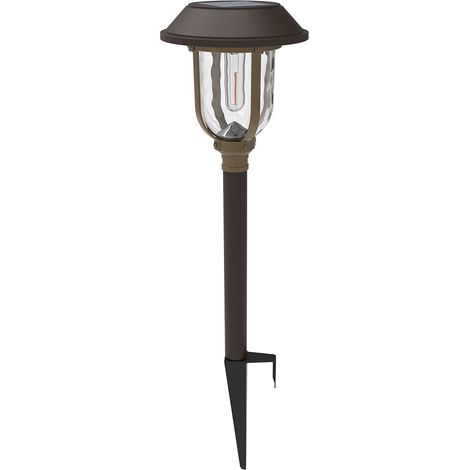 Lampe solaire de jardin décorative HW-6167, blanc chaud, éclairage extérieur pour pelouse et allée, lampe à piquer (1/5)