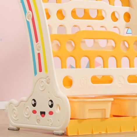 Étagère à livres pour enfants, idéale pour la maternelle. Étagère de rangement pour livres d'images. Modèle simple à poser au sol, 5 niveaux, 54 x 72 x 39 cm. (1/4)