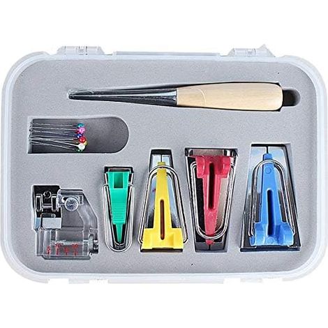 Kit de 16 prensatelas para coser: acolchado, perforación, accesorios ajustables para máquina de coser, bricolaje (1/5)
