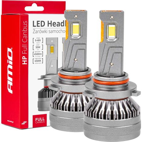 Bombillas LED para coche serie HP Full Canbus HB3 9005/HIR1 9011/H10 6500K amio-03678 (1/5)