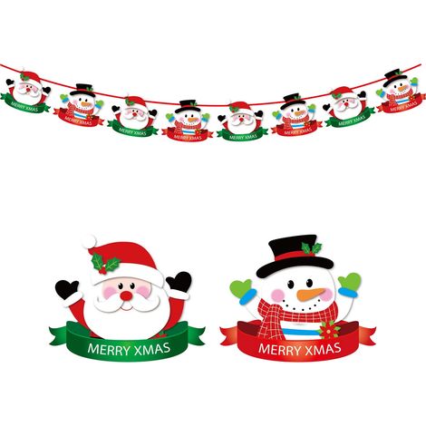 Guirlande En Papier - Décoration De Noël Pour Arbre Porte Fenêtre Cheminée Salle De Séjour - Lot De 1